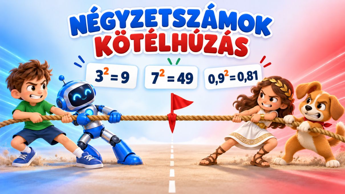 NÉGYZETSZÁMOK KÖTÉLHÚZÁS – TANÁRI TESZTELÉS